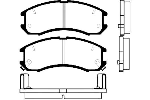 KAVO PARTS stabdžių trinkelių rinkinys, diskinis stabdys BP-4516